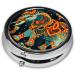 Colorful Cute Elephant Portable Metal Pill Box - Round Mini 3-Compartment Design for Travel - Ideal for Small Pills - Buy Online on GoSupps.com