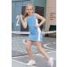Zaclotre Girls Sleeveless Tank Top and Skorts Set - Light Blue 5-6 Years - Buy Online on GoSupps.com