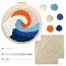 Punch Needle Embroidery Starter Kits Punch Needle Tool Threader Fabric Embroidery Hoop Yarn Rug Punch Needle Wave