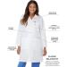 Landau Women's 3-Pocket Full-Length Lab Coat - White, Size 12 | Relaxed Fit, 4-Button Closure - Style 3155 - Buy Online on GoSupps.com