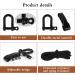 DIY Paracord Bracelet Handicraft Set - 10pcs Black Paracord Cord & U-Shape Stainless Steel Buckles for Outdoor Survival Gear - Buy Online on GoSupps.com