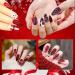 4-Piece Christmas Stiletto Nail Tips | Shiny Acrylic Artificial Nails for Holiday Parties | 6 Sizes Available - Buy Online on GoSupps.com