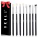 Eye Makeup Brushes Eye Blending Brush Eye Makeup Brush Set for Eyes Eyeliner Blend Professional Makeup Brushes Set of Natural Goat Hair 8 Pieces Silver