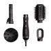 Foxybae Super Styler – 4-in-1 Blow Dryer Brush Set - Diffuser Blowout Brush 1.25” Curling Barrel & Drying Cylinder - Voluminous Frizz-free Hair - Blow Dryer Straightener & Curler [Black Rose-Gold] 4-in-1 Super Styler Black - Rose Gold