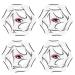 Eyeliner Stencil 4 Sheets 10 Models Each Eyeshadow Stencils 6 in1 Reusable Cat Eyeliner Stickers with Perfect Winged Tip for Beginner Professional Eye Makeup Tools Eyeliner Brushes