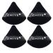 ZHIYE 4pcs Triangle Powder Puffs Reusable Face Makeup Puff Multifunctional Facial Makeup Tool Wet Dry Dual-Use Makeup Sponge for BB CC Cream Liquid Foundation(BLack) 4pcs BLack