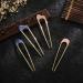 6 Pack Metal U Shape Hair Fork Sticks - Hair Bun Chignon Wedding Pins for Women & Girls - Buy Online on GoSupps.com