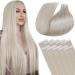 Laavoo blond tape extensions real hair 45cm hair extension real hair tapes invisible Skin weft extensions real hair tape in hair extensions #60 platinum blonde 25g 10pcs 45cm-10pcs 2.1 #60