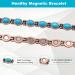 Yinox Magnetic Therapy Arthritis Copper Bracelet for Women - Stylish Relief for Wrist Pain with Turkish Turquoise (3500 Gauss) - Buy Online on GoSupps.com