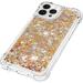 Tivenfezk Nadoli Glitter Treisand Case for iPhone 15 Pro - Silicone Shockproof Transparent TPU Bumper Liquid Quicksand Design Gold Edition - Buy Online on GoSupps.com