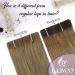 Laavoo Real Hair Tape Extensions Blonde Highlight Seamless 35cm #P18/613 | 5pcs Virgin Ash Blonde HairExtensions - Buy Online on GoSupps.com