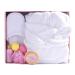 Spa Bathrobe and Slippers - Spa Luxetique Spa Gifts for Women, Flannel and Soft Bath Robe, Home Spa Gift Basket Set Includes Bathrobe and Slippers, Bath Bombs, Body Lotion