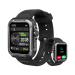 Yukigefe Smartwatch with telephone function 1.8 "TouchCreen Smart Watch Unisex with Alexa IP68 Waterproof Fitness Tracker with 100+ Sportmodi Heart Royal/Blood Oxyburger/Stress/Sleep Monitor Black