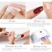 Transparent Glitter Gel Nail Strips KALEFUL Semi Cured Gel Nail Stickers Nail Art Decoration Design Supplies - Buy Online on GoSupps.com