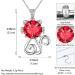 Cute Cat Necklace with Sparkling Zirconia Crystal Birthstone Pendant Necklace for Girls Womens White Gold Over 925 Sterling Silver Animal Necklace Birthstone Jewelry Sweet Present Girlfriend Sisters C Ruby Pendant - Buy Online on GoSupps.com