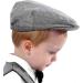 Mint Green Baby Boys Flat Cap - Herringbone Tweed Newsboy Hat 6-8 Years, Dark Grey - Buy Online on GoSupps.com