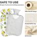 NAANLE Palm Leaf Hot Water Bottle with Cover - 1L for Menstrual Cramps Pain Relief & Heat Therapy | Transparent Design - Buy Online on GoSupps.com