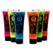 UV Glow Blacklight Face and Body Paint Set - 6 Tubes of Neon Fluorescent Paint 0.34oz - Buy Online on GoSupps.com