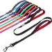 Vivaglory traffic handle dog leash dog leash with two padded handles strong reflective & metal hook training lines for dogs black 1.8 m x 1.4 cm black