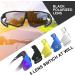 HAAYOT Polarized Cycling Sunglasses for Men Women - 5 Interchangeable Lenses - Black Frame & Blue Lens - Buy Online on GoSupps.com