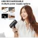 BIARCE Travel Hair Dryer USB Rechargeable Lightweight Hair Dryer Portable Hair Dryer Cold Air Setting for Painting and Acrylic Pouring Low Noise Black - Buy Online on GoSupps.com