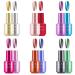 Ownest 12 Colors Mirror Nail Polish Set  Mirror Effect Long Lasting Gorgeous Glossy Manicure Nail Art Decoration  Brilliant Manicure Effect Nail Lacquers Kit-12pcs 12color