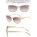 Lanomi Cat Eye Reading Glasses for Women - UV400 Anti-Glare Tinted Sun Readers with Spring Hinges | Beige 2.5x Visual Aid - Buy Online on GoSupps.com