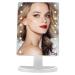 Vanity Makeup Mirror with Natural Lights, 16 LED Lighted Mirror with Touch Switch, 180°Adjustable Rotation, Portable Battery Operated Cosmetic Mirror (White) White -Natural Lights
