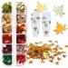 Shop 12 Grids 3D Maple Leaf Nail Glitter - Holographic Fall Art Stickers & Decorations for Thanksgiving | International Shipping - Buy Online on GoSupps.com