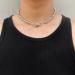 Oralgos Women's Alloy Punk Jewelry - Large Ball Collarbone Necklace with Pearls | Unique Gift for Men & Girls - Buy Online on GoSupps.com