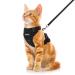 CatRomance Cat Harness Escape Proof, Breathable Mesh Cat Walking Harness, Adjustable Cat Harness and Leash Set with Reflective Strips XS Black