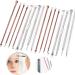 Blackening remover comedone squeezer set yueser 16 pieces stainless steel printing tool comedone squeezer with storage box various tools for the treatment of virgins
