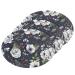 3-Pack Cleaning Kitchen Sponges Oval Blooming Flowers Black Kitchen Cellulose Dishwashing Wood Pulp Cotton