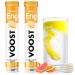 VOOST Caffeine Energy Drink Supplement with Vitamin B Complex Effervescent Vitamin Drink Tablet No Sugar + Low Calorie Blend Orange Mango Flavor 40 Count