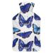 Blue Butterfly Hot Water Bottle With Cover Plush Bed Bottle Hand Warmer For Adults And Children 26.5X15.3cm