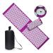 Dunlap massage cushion Yoga acupressure mat and pillow massage pillow Extra long acupuncture Massage mat Relief stress back body paint spike matt massage pillow (size: long needles purple)