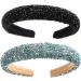 scicent Hair Accessories 2 Pieces Rhinestone Hair Bands for Women Diamond Embellished Head Band Bling Sparkle Thick Padded Hairband Fashion Wide Hair Hoops for Daily Wear - 26412 - Buy Online on GoSupps.com