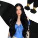 Ugeat 55cm flat tip extensions real hair 1g/strands keratin bonding extensions real hair darkest black color 1 extensions real hair hair extension keratin 50 gram extension bonding real hair 3.