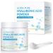 Pure Hyaluronic Acid Serum Powder for Skin & Face 120G High Molecular Weight Anti Aging Hyaluronic Acid serum Water Soluble Fine Powder Gluten Free Non-GMO- Includes Scoop