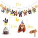 Dog Birthday Banner Cake Topper Decorations Garland Dog Theme Bunting Cupcake Toppers Bday Decor Party Supplies for Birthday Party - Buy Online on GoSupps.com