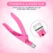 Professional Acrylic Nail Clippers - Stainless Steel Adjustable Clipper for Fake Nails - Pink | Home & Salon Nail Art Tool - Buy Online on GoSupps.com