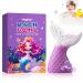 MagiSel Children's bath bombs mermaid design organic natural educational bath experience with animal figurines birthday and bath gift 100g