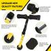 Nordic Hamstring Curl Strap - 420 lb Capacity for Hamstring Curls, Sit-ups, Spanish Squats, Ab Workouts - Easy 5 Second Setup - Home Fitness Equipment in Yellow - Buy Online on GoSupps.com