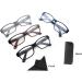 Shop Heeyyok Reading Glasses for Men - Large Rectangular Comfortable Fit 4 Pack - Stylish & Durable 2.0 Diopter Eyewear for Large Heads - Buy Online on GoSupps.com