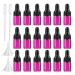 BPZXL 20 pieces empty 2ml pink glass pipette bottle small amber pink pink glass bottle sample glass pipette dripping bottle for aromatherapy essential oils