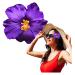 Multi-Colored Rose Hair Clip for Girls & Women | Floral Hair Jewelry for Beach & Wedding | Purple Hair Accessories (One Size) - Buy Online on GoSupps.com