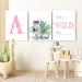 Panda Whale Children's Room Pictures | Safari Animals 3-Piece Poster Set for Kids | Personalized Wall Art - Buy Online on GoSupps.com