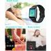GRV Smart Watch for iOS/Android - IP68 Waterproof Fitness Tracker with Heart Rate Monitor - Black - Buy Online on GoSupps.com
