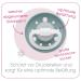 NIP Cherry Round Teat Pacifier Set - 4 Pieces (2x2) Size 2 (6M+) - Light Blue & Grey - International Shipping - Buy Online on GoSupps.com