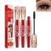 Yanquina Super Long Mascara Yanquina Super Long Luxurious Mascara Yankina Super Long Mascara 4D Silk Fiber Lash Mascara 4D Waterproof and Sweatproof Mascara for Women Smoother Curly Thick (3Pcs)